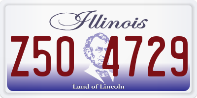 IL license plate Z504729