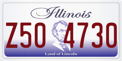 IL license plate Z504730