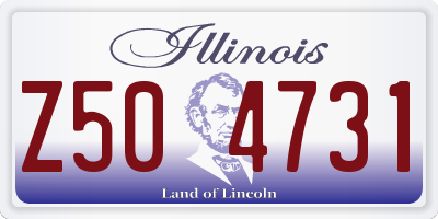 IL license plate Z504731