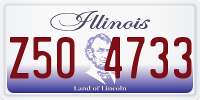IL license plate Z504733