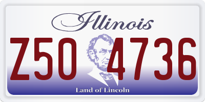 IL license plate Z504736