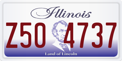 IL license plate Z504737