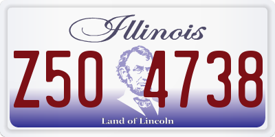 IL license plate Z504738