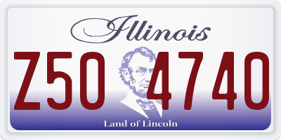 IL license plate Z504740