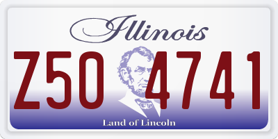 IL license plate Z504741