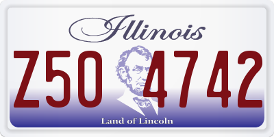 IL license plate Z504742