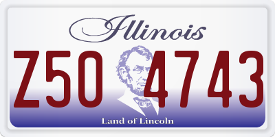 IL license plate Z504743