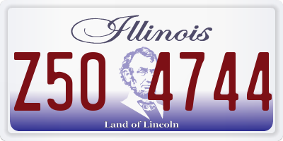 IL license plate Z504744
