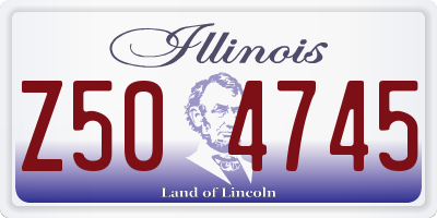 IL license plate Z504745