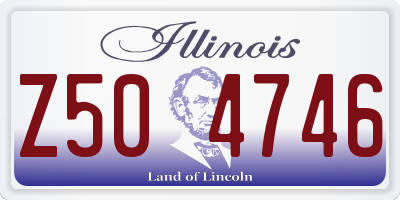 IL license plate Z504746