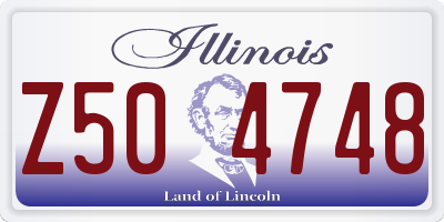 IL license plate Z504748