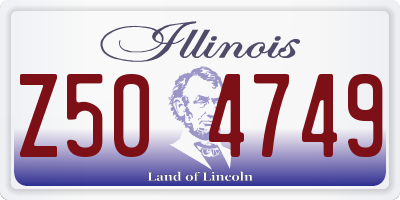 IL license plate Z504749