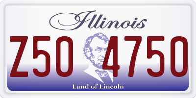 IL license plate Z504750