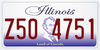 IL license plate Z504751