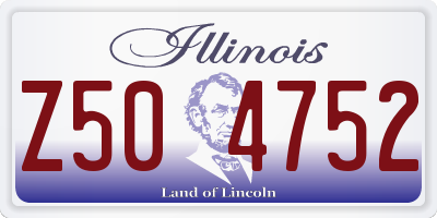 IL license plate Z504752