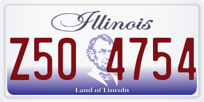 IL license plate Z504754