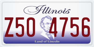 IL license plate Z504756