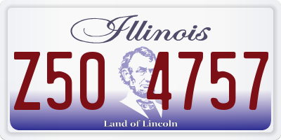 IL license plate Z504757