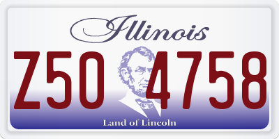 IL license plate Z504758