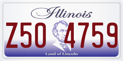 IL license plate Z504759