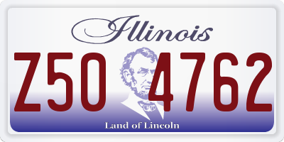 IL license plate Z504762