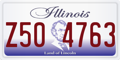 IL license plate Z504763