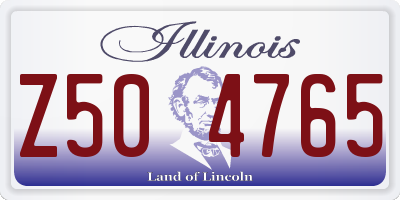 IL license plate Z504765