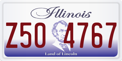 IL license plate Z504767
