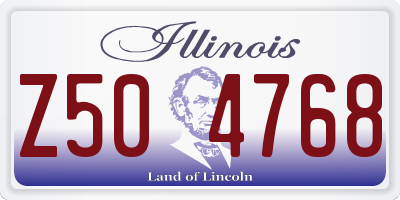 IL license plate Z504768