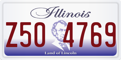 IL license plate Z504769