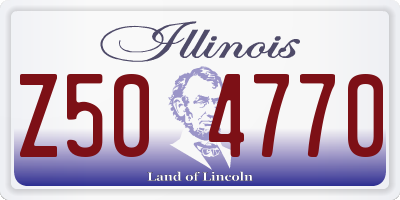 IL license plate Z504770