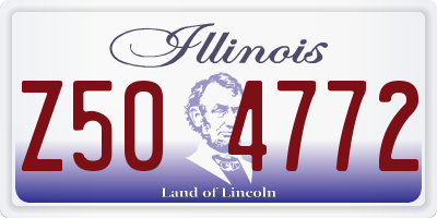 IL license plate Z504772