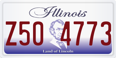 IL license plate Z504773