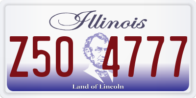 IL license plate Z504777