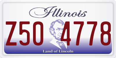 IL license plate Z504778