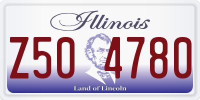 IL license plate Z504780