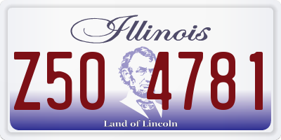 IL license plate Z504781
