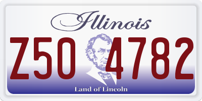 IL license plate Z504782