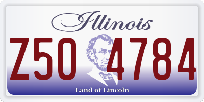 IL license plate Z504784