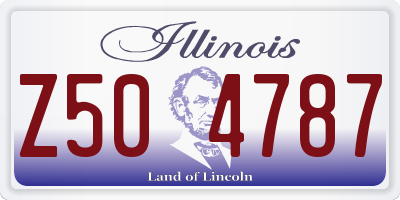 IL license plate Z504787