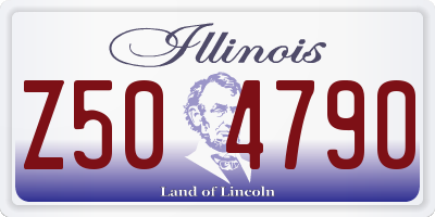 IL license plate Z504790
