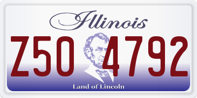 IL license plate Z504792