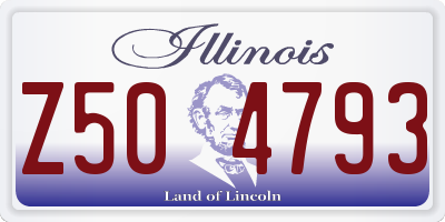 IL license plate Z504793