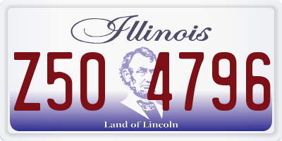 IL license plate Z504796