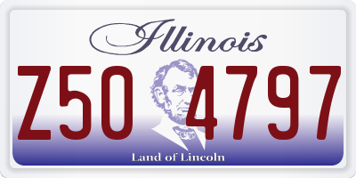 IL license plate Z504797