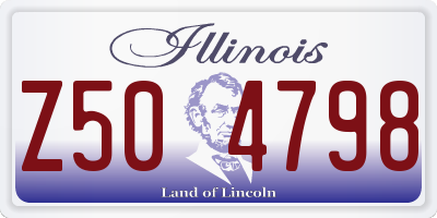 IL license plate Z504798