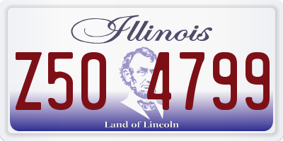 IL license plate Z504799