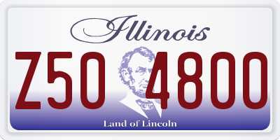 IL license plate Z504800