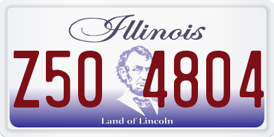 IL license plate Z504804