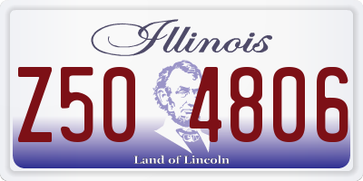 IL license plate Z504806